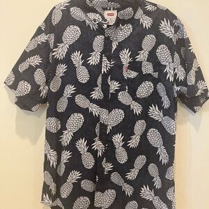 Levi's Blue and White Casual Button Down Shirt